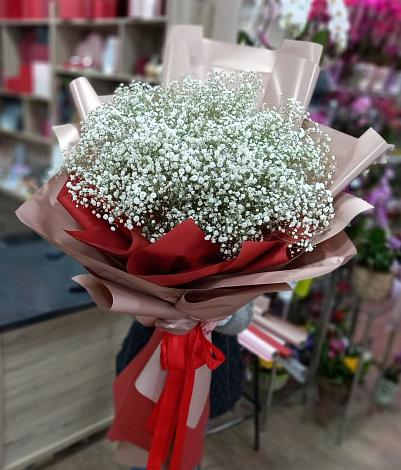 Букет цветов из: Гипсофила в Волго-Каспийский